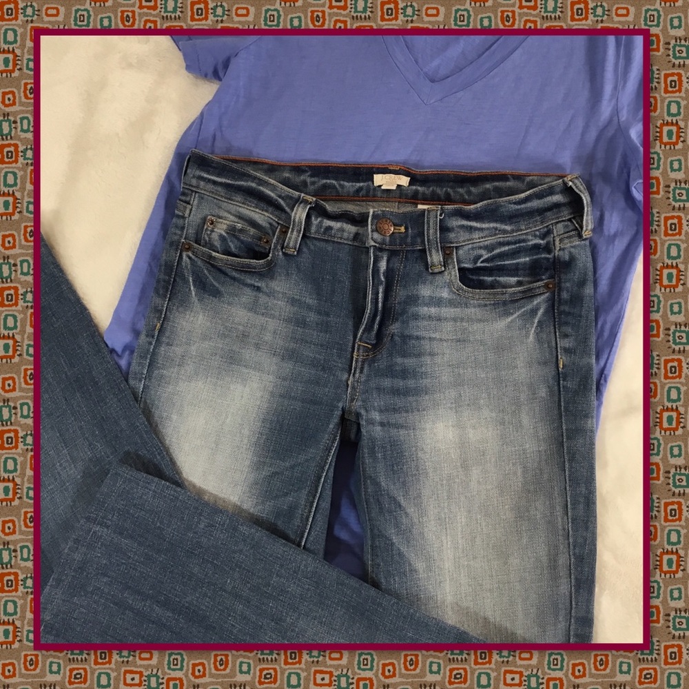 👖J.CREW STRAIGHT LEG LIGHT WASH DENIM JEAN 26S